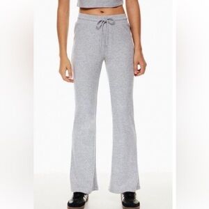 Aritzia Sunday Best Gray Baby Waffle Flared Pant Womens Size small